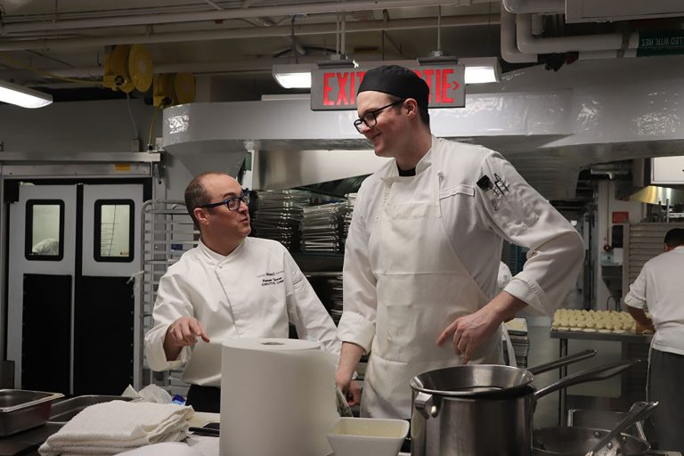 Chef Pointing to teach cook