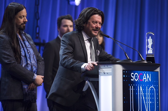 Juno Awards speaker at podium