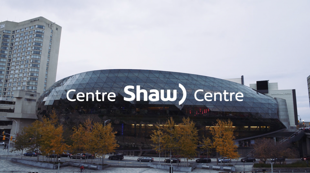 Shaw Centre Building with Logo