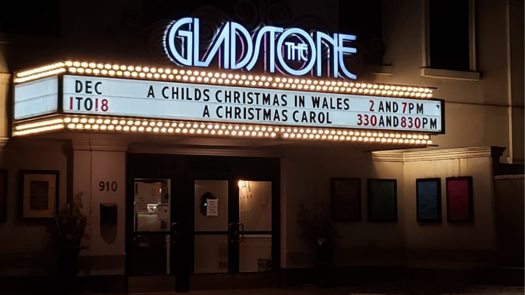 front entrance of the gladstone theater